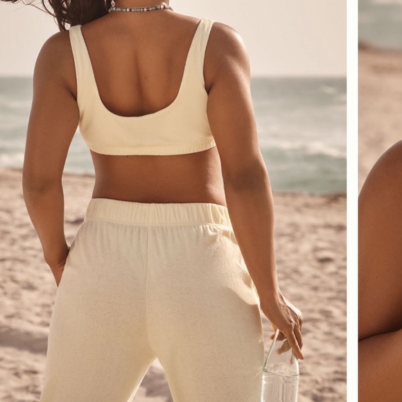 NWT Sunday in Brooklyn Scoop Neck Terry Bra Top - Picture 2 of 7